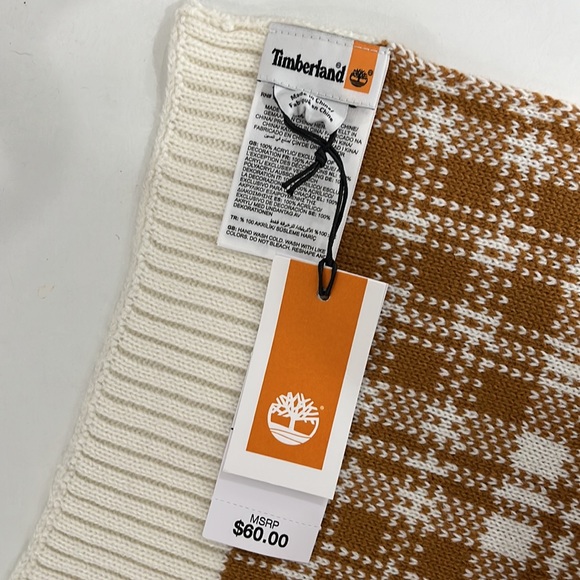NWT Timberland Plaid Woven Scarf - Picture 3 of 4